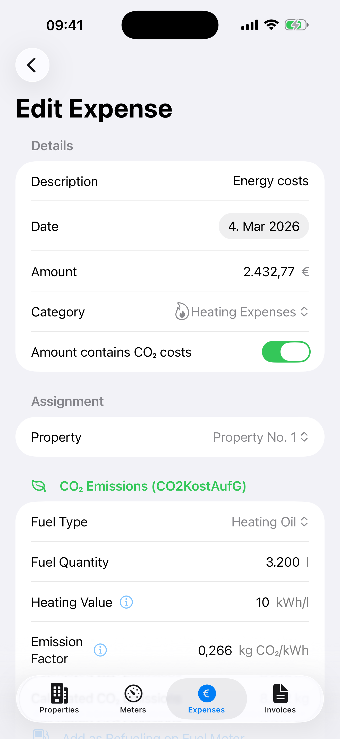 CO₂ costs