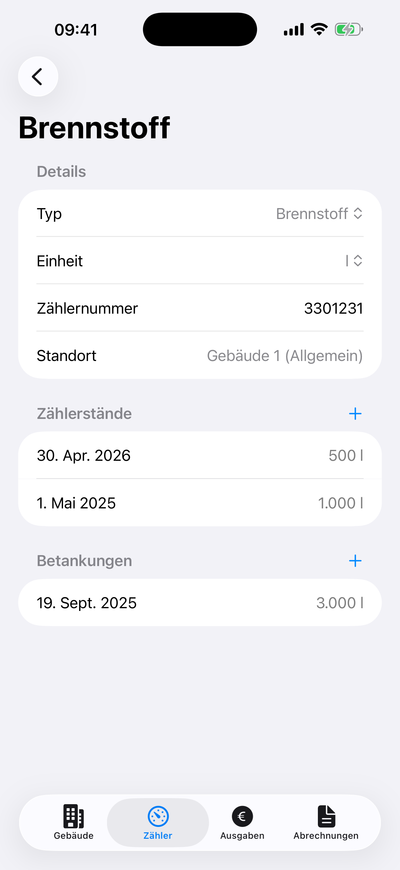 Zählerdetails